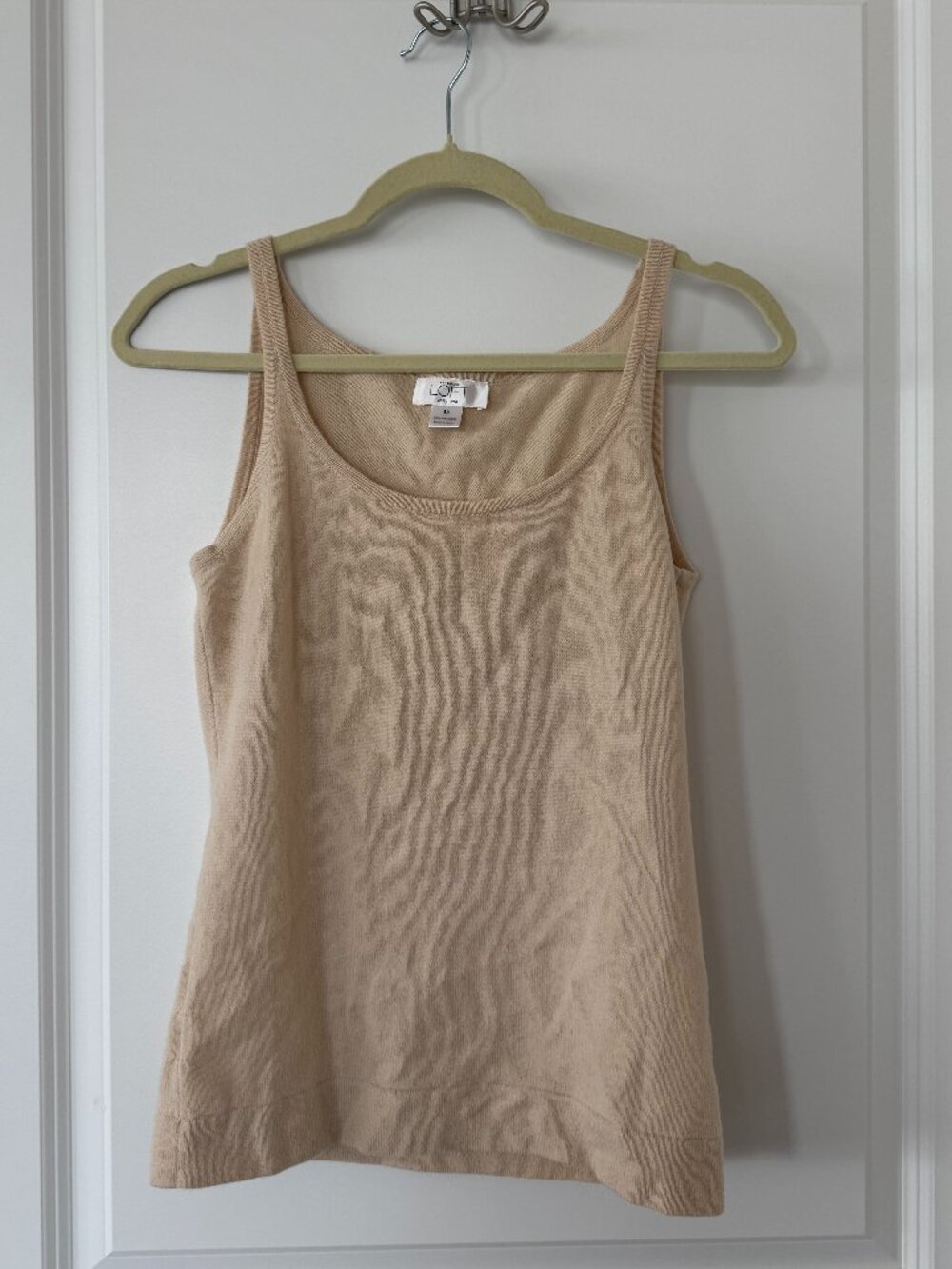 the Loft 100% Cashmere Creme Tank Size SP